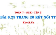 Bài 6.29 trang 20 Toán 7 Kết nối tri thức Tập 2